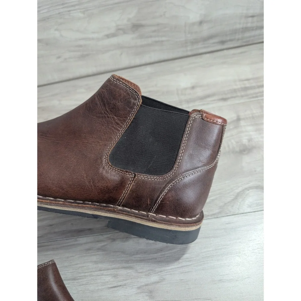 Steve Madden Style P-insist 982 Men Leather Chelsea Ankle Shoes Sz. 12 Pull On